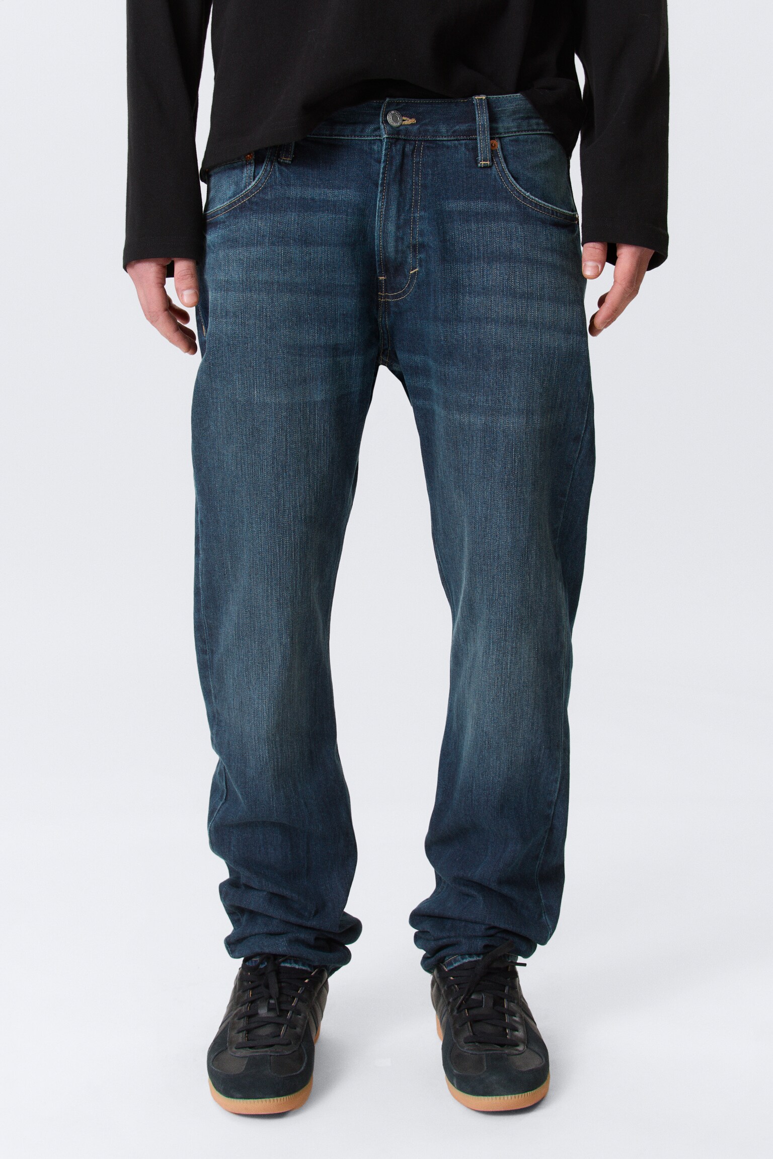 Orion Mid Rise Slim Fit Straight Leg Jeans - Deep Ocean Blue - Dunkelblau - 6