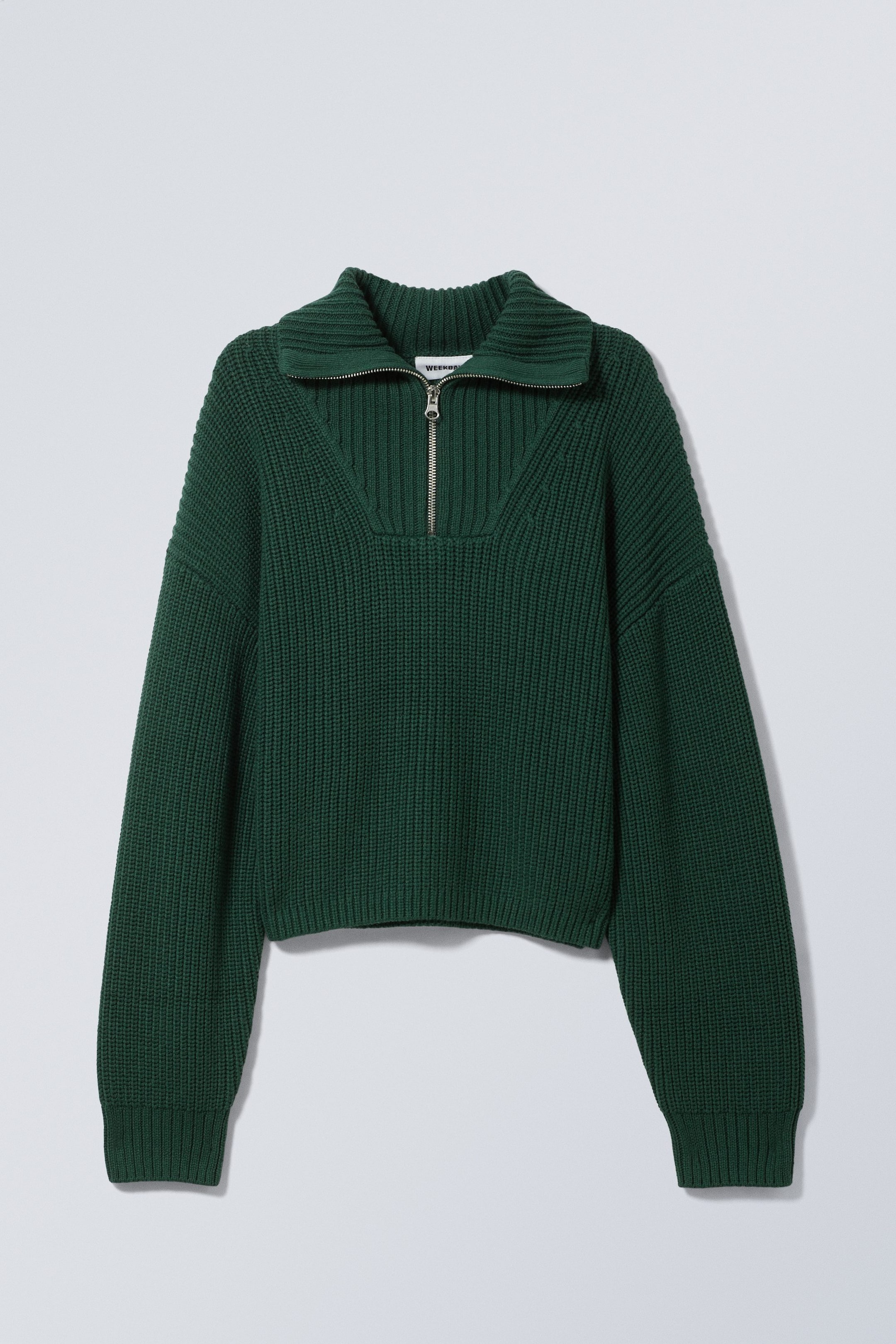 Dark green - Sienna Half Zip Sweater - 0