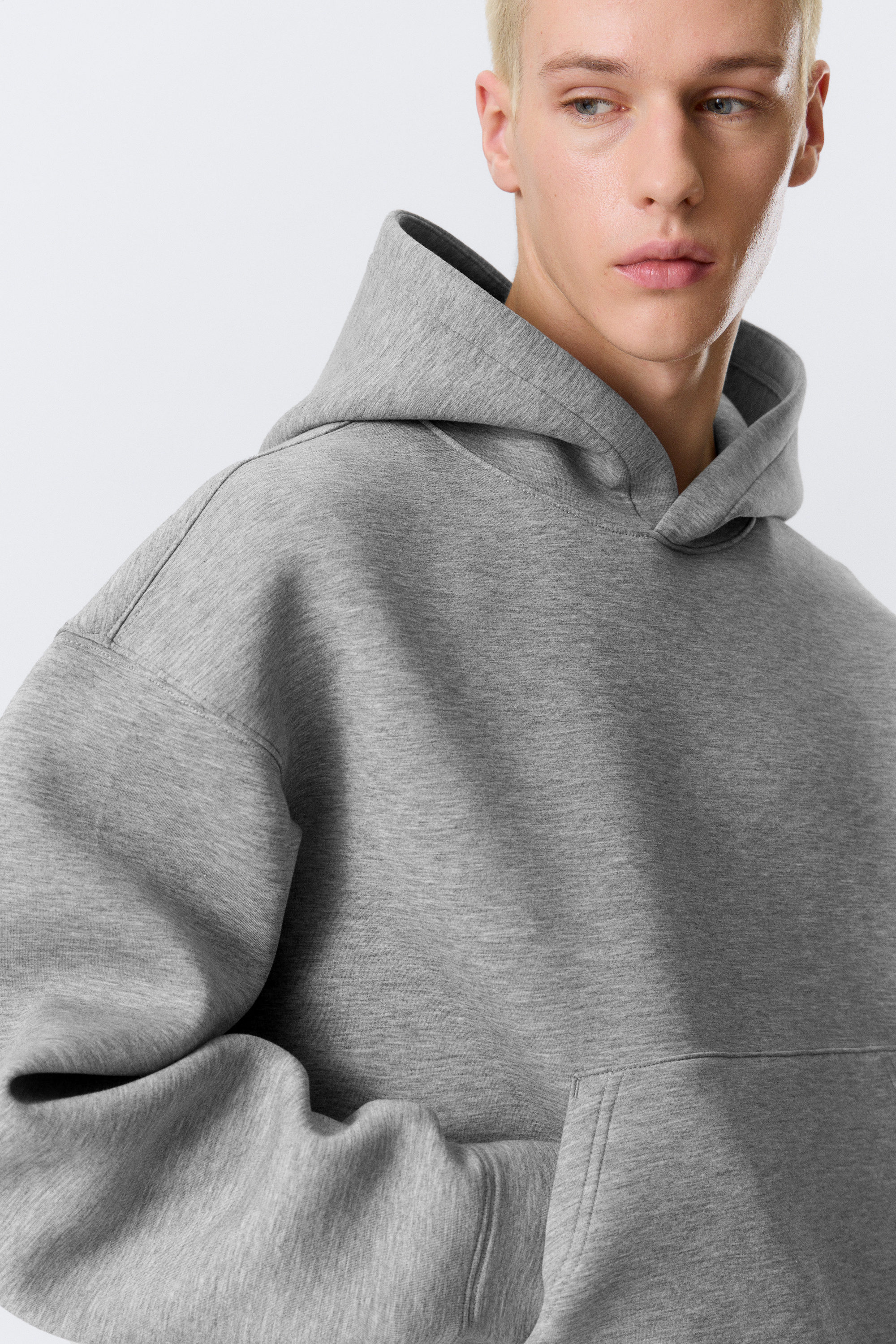 Grey Melange - Simon Scuba Hoodie - 3
