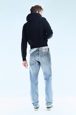 US Blue - Bleu clair - Jean évasé ajusté taille basse Issue - 2