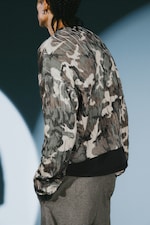 Vert kaki - camouflage - Pull en maille torsadée décontracté - 1