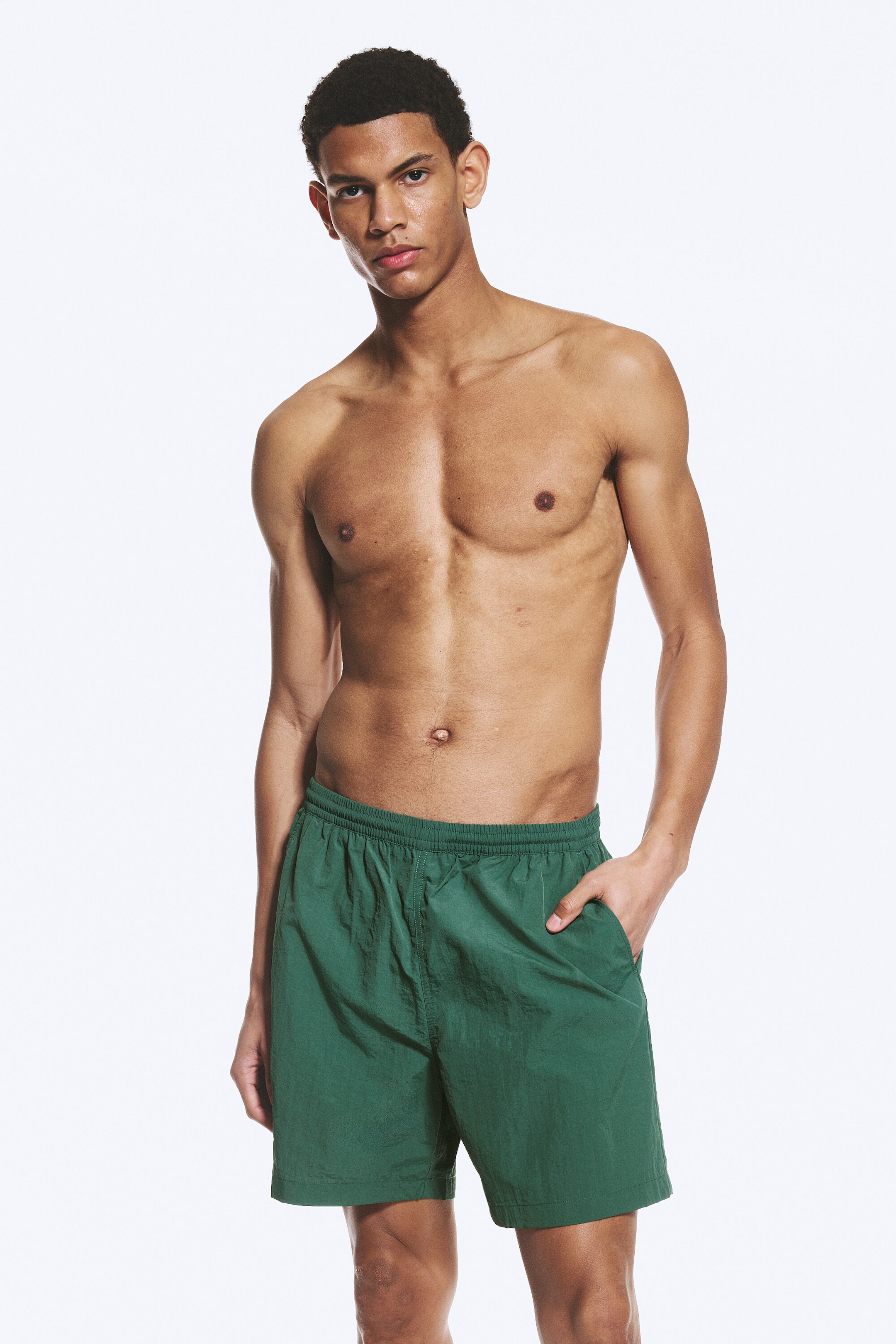 Dark Green - Ed Swim Shorts - 1