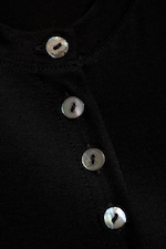 Svart - Pärlknappar - Ärmlös jerseytop med pärlknappar - 5