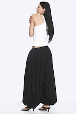 Schwarz - Ballonhose aus Baumwolle - 3