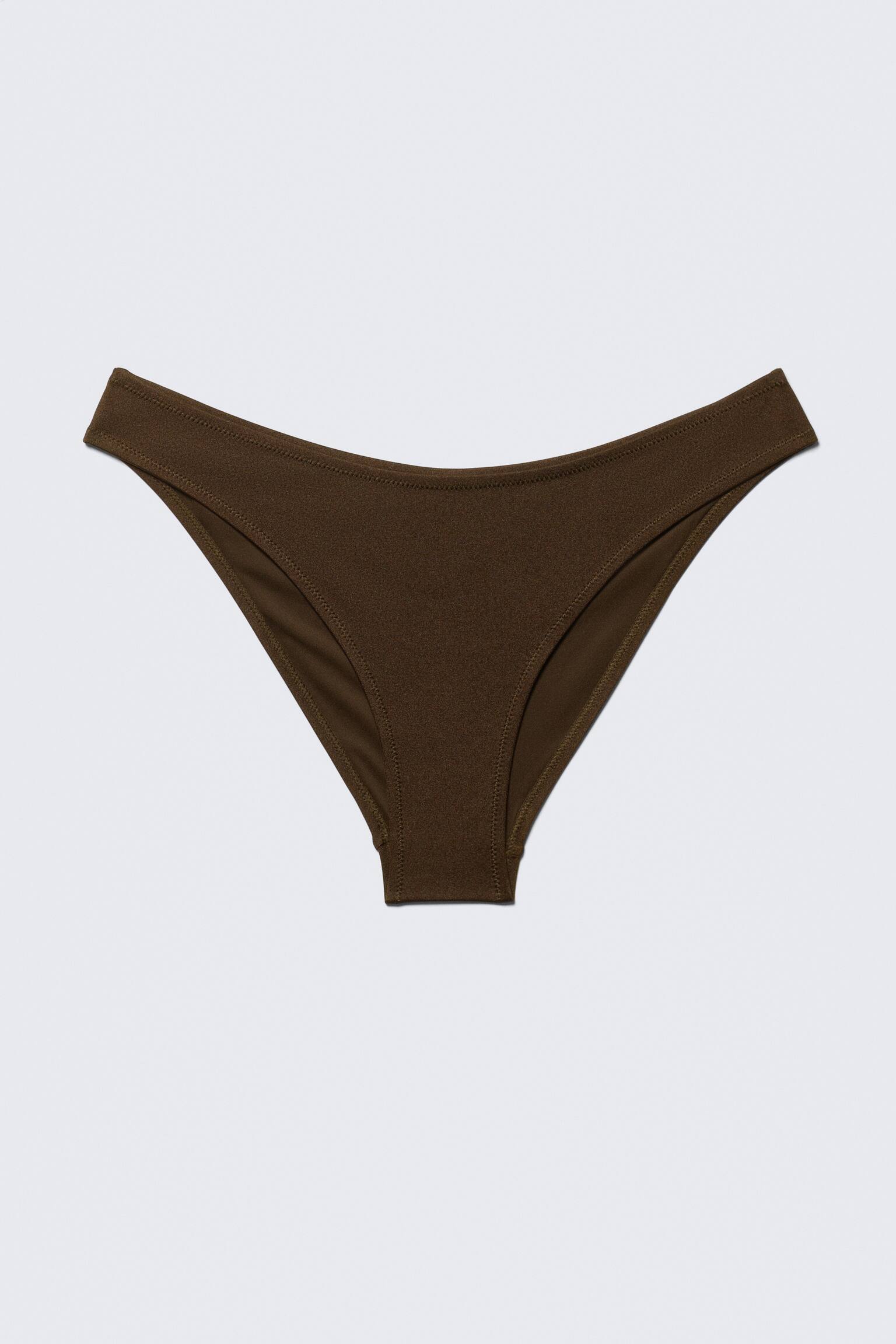 Bas de bikini taille basse - Marron foncé/Rouge vif/Bleu cendré moyen/Marron foncé - 2