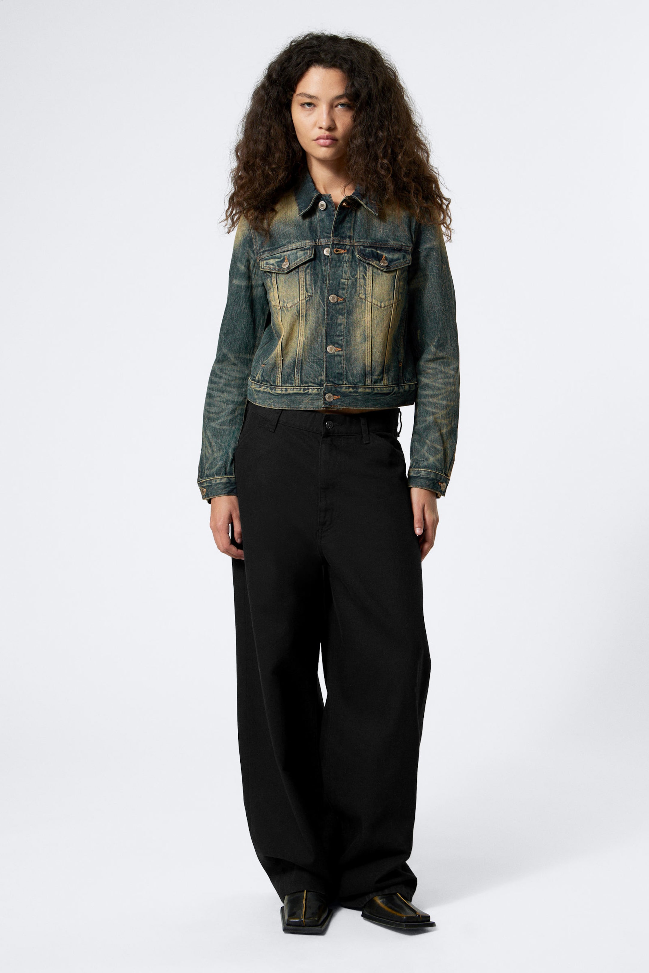 #4C5164 - Regular fit denim truckerjack - 2