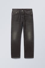Noir Schwarz - Space Mid Waist Relaxed Straight Jeans - 0