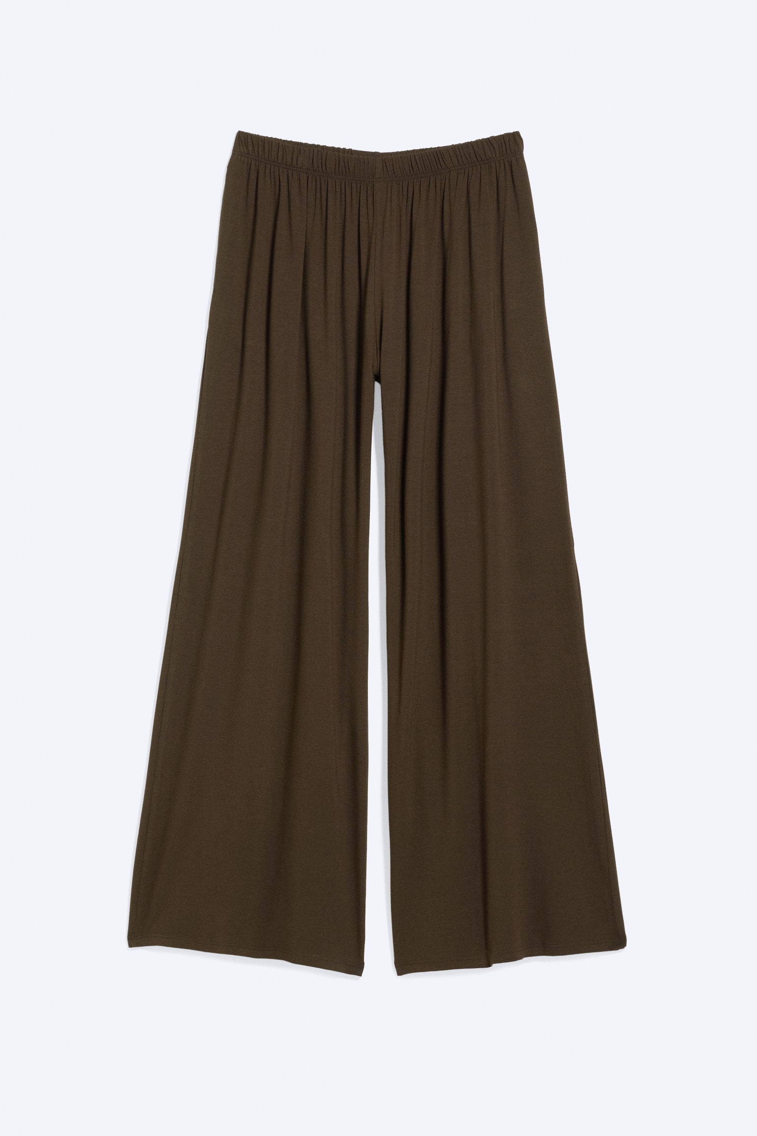 Pantalon en jersey taille basse coupe décontractée - Marron foncé/Rose - Multi-rayures - 1
