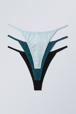navy green blue - 3-pack Soul G-string Thong - 0