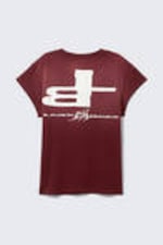 Zonverbleekt donkerrood - CM x LB uniseks T-shirt met korte mouwen - 7