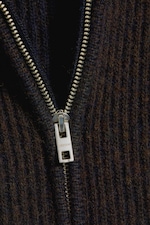 Dark Brown - Relaxed wool-blend cardigan - 5