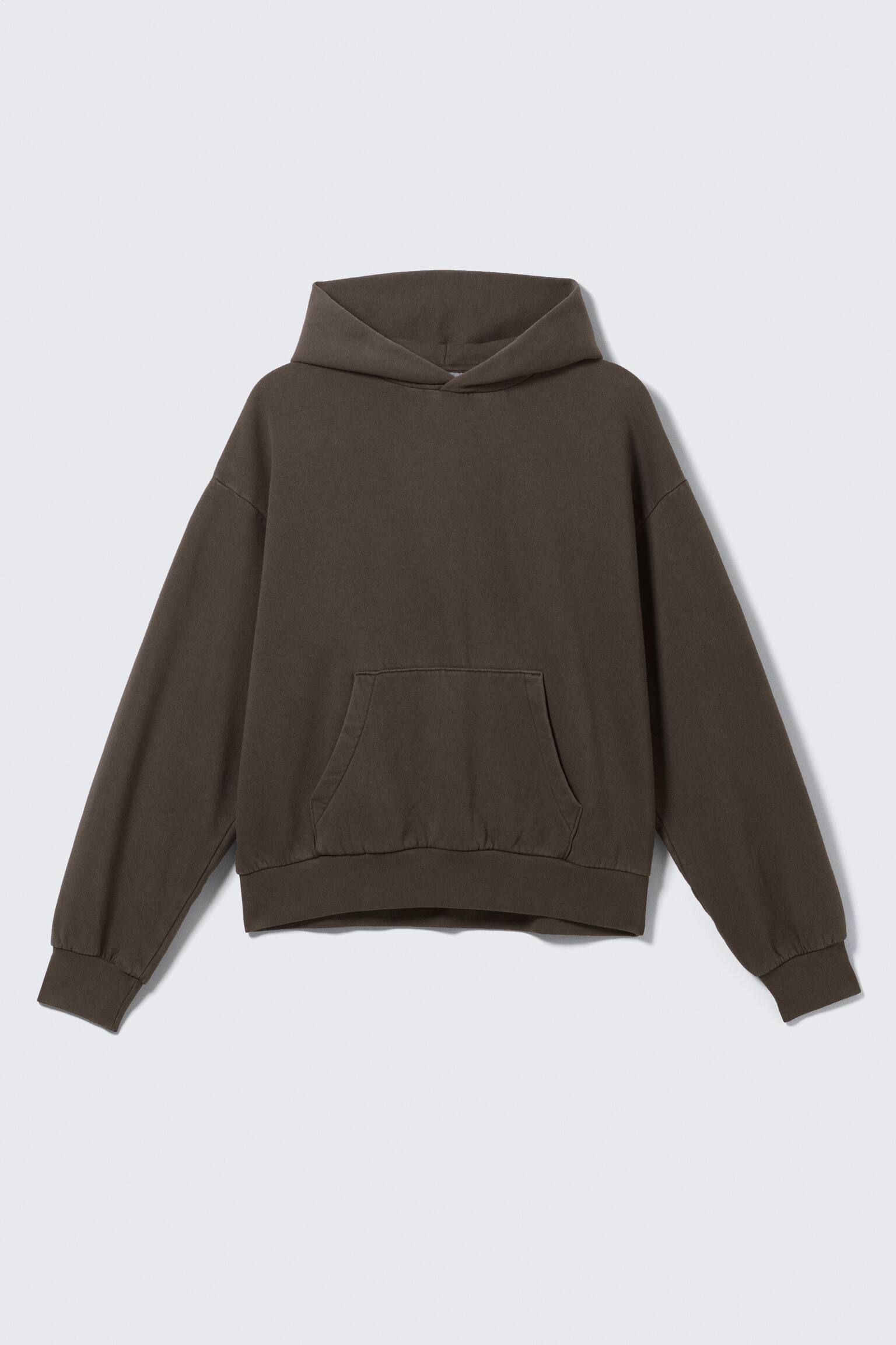 Hoodie mit weiter Passform-Gewaschenes Dunkelbraun - 2