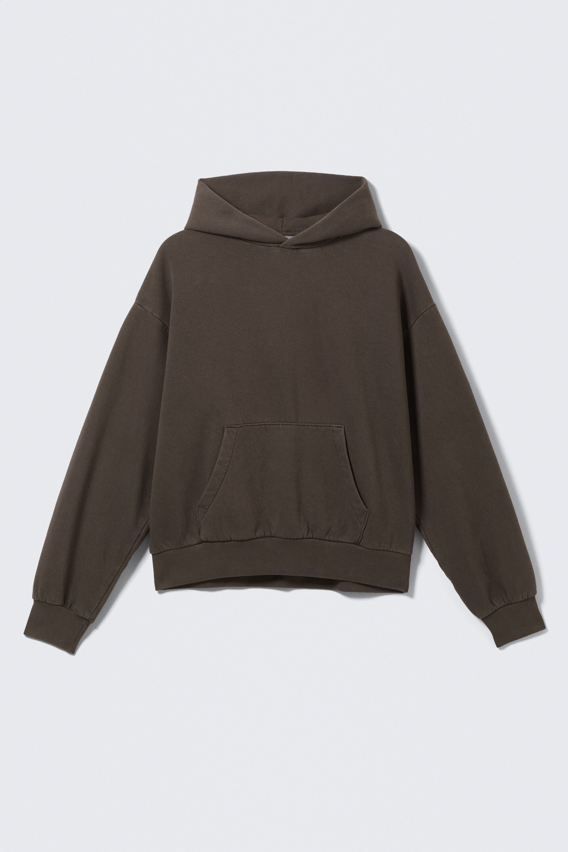 Washed Dark Brown - Loose Fit Hoodie - 4