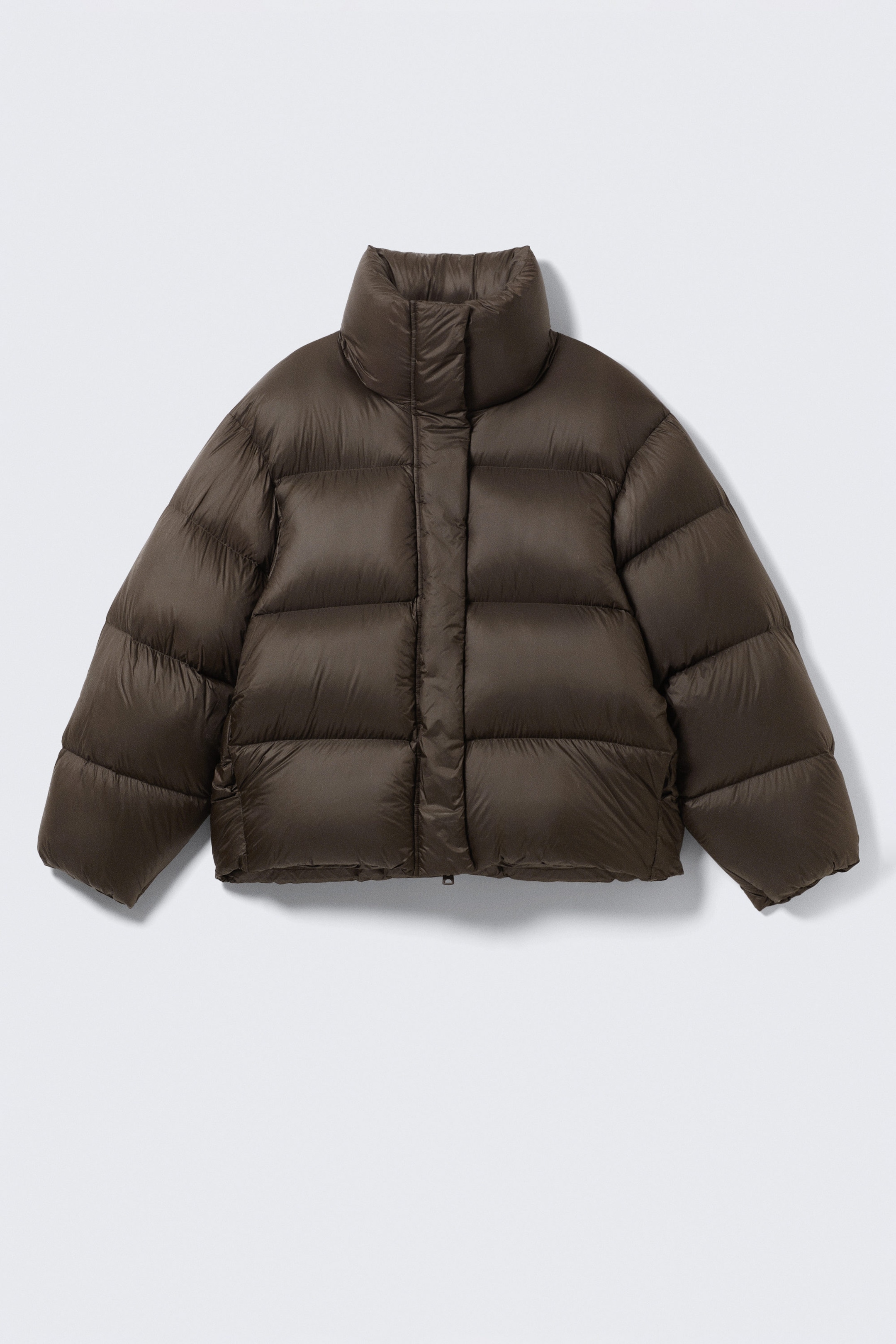 Dark Brown - Oversized Recycled Down Puffer Jacket - 4