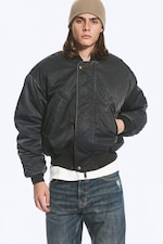 Black - Relaxed bomber jacket - 0