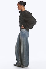 Bleu Redondo - Bleu moyen - Jean jambe large taille basse Ample - 2
