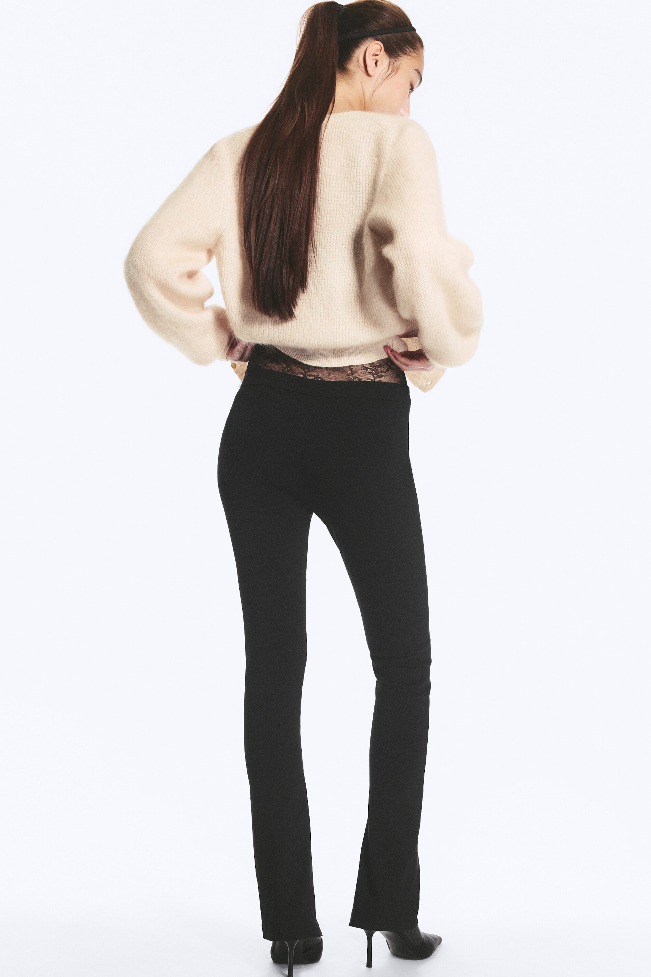 Black - Low-Rise Slim Suiting Trousers - 3