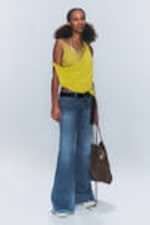 Kite Blå - Mellanblå - Flare Low Waist Flared Skinny Jeans - 1