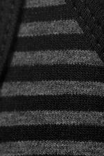 Black & Grey Stripes - Fitted Strappy Scoop Neck Singlet - 1