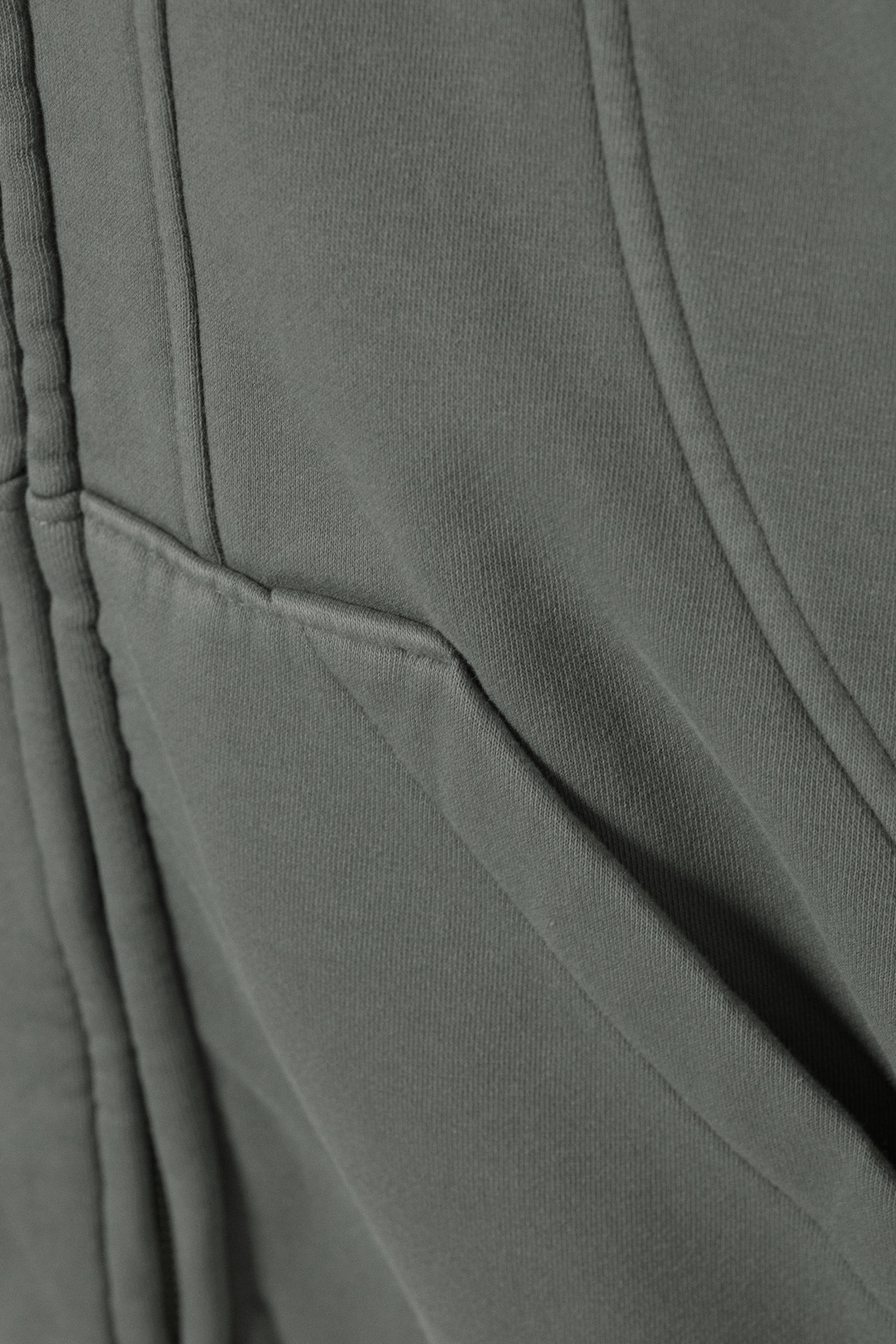 Grijs - Hoodie met geblokte rits - Loose Fit - 5