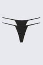 Black - 2-pack Minimal Thongs - 0