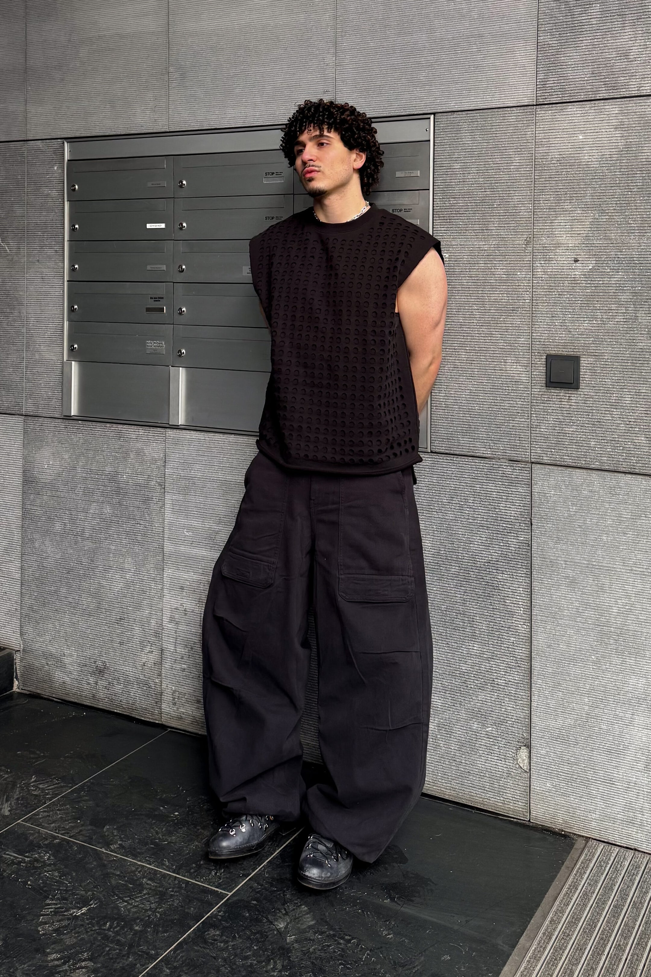 Black - RAEL KADE PARACHUTE TROUSERS - 1