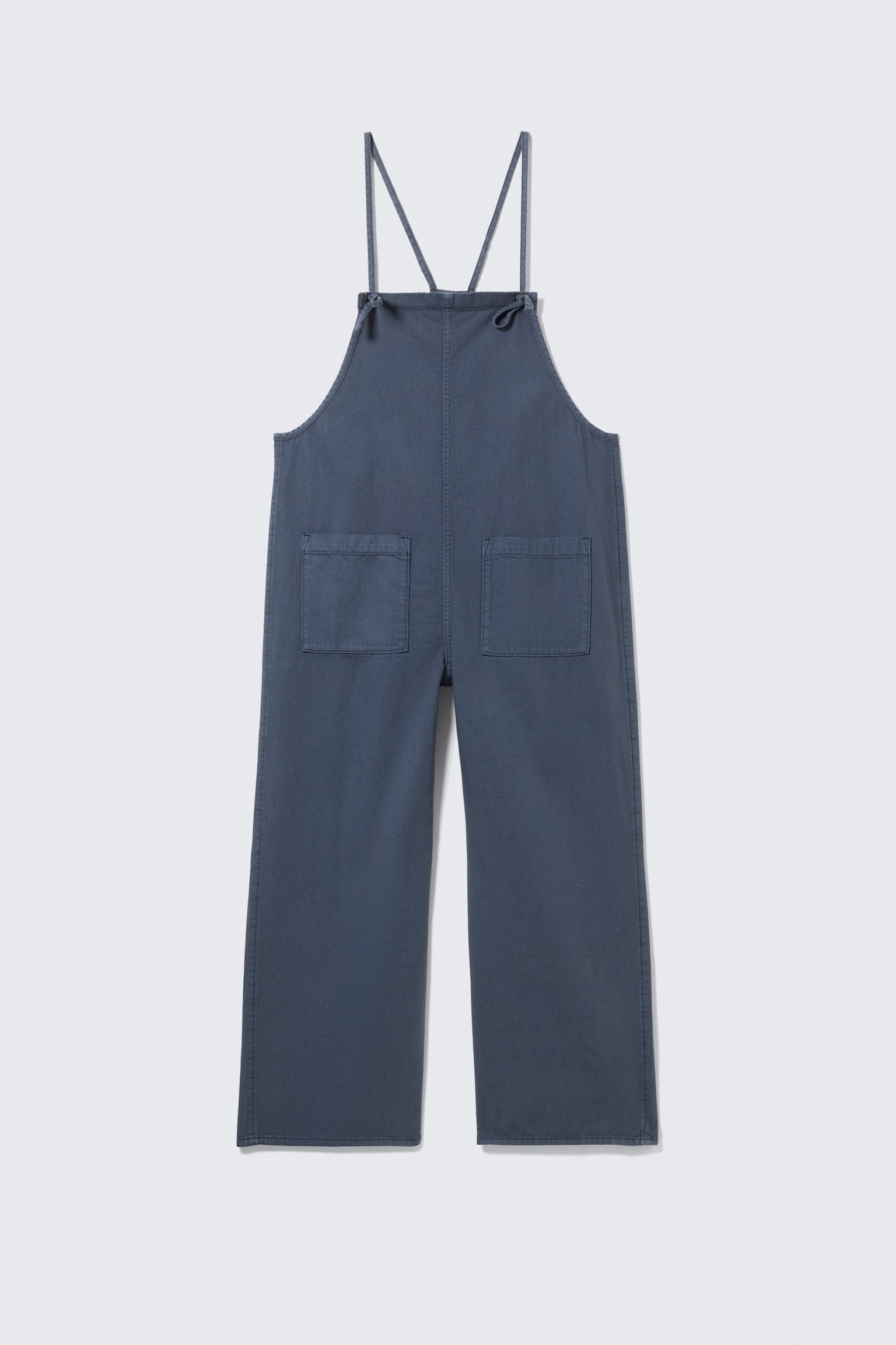 Relaxed Straight Leg Dungarees - Blue/Black