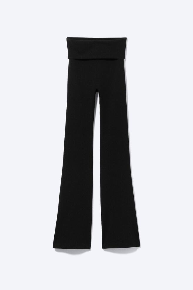 Yoga-Leggings mit umgeschlagener Taille - Schwarz/Dunkles Graubraun/Dunkelbraun/Dunkelblau/Weiß/Dunkelgrau - 1