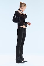 Black Top Rinse - Booty Bei Low Waist Skinny Bootcut Jeans - 1