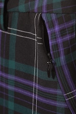 Black & Purple Checks - Kate Flared Suiting Trousers - 1