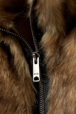 Beige Melange - Alice Faux Fur Jacket - 1