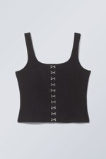 Black - Cersei Hook & Eye Top - 0