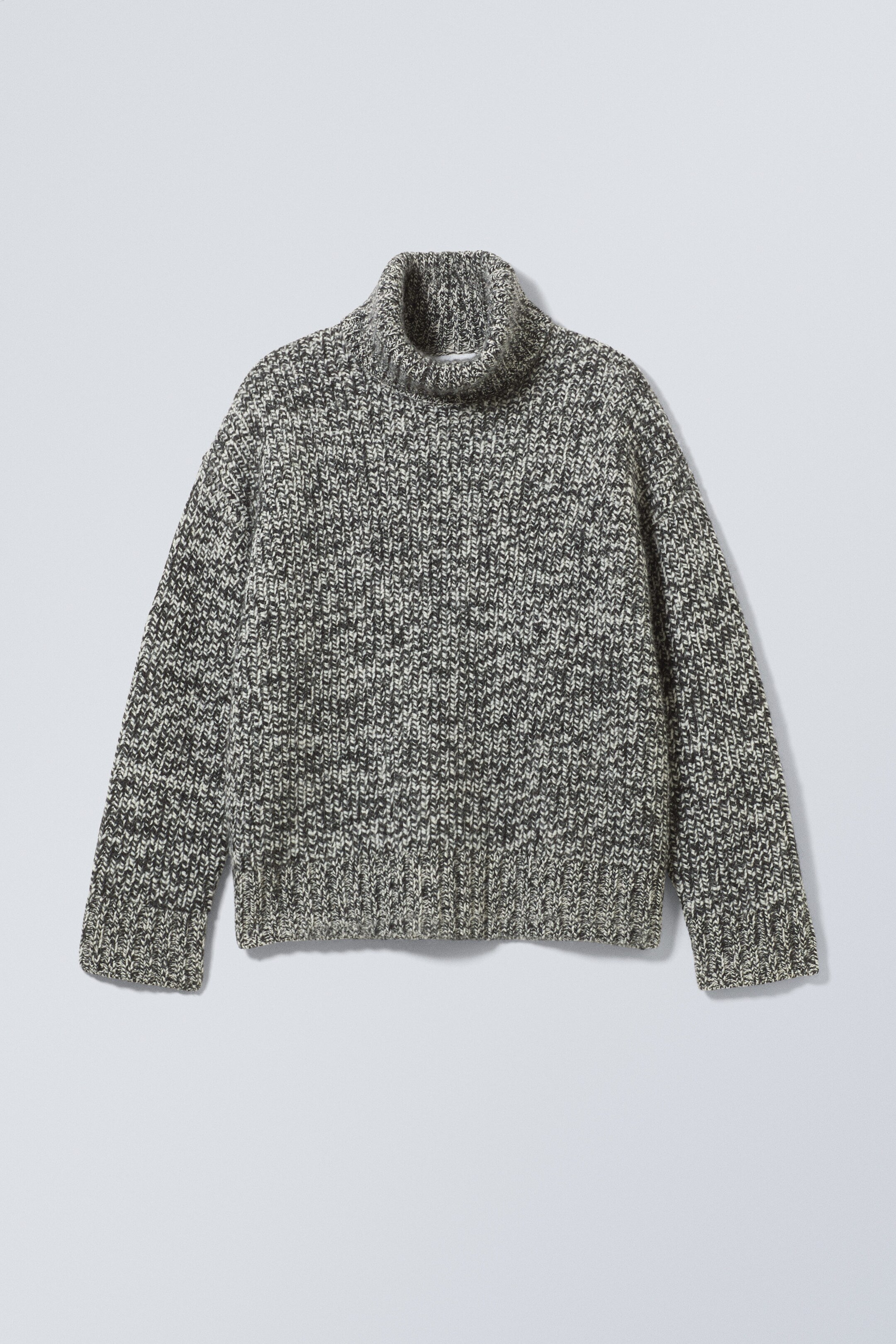 Taupe meliert - Rollkragenpullover aus Wollmischung Cypher - 0