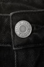 Tuned Black - Black - Halo Curve High Waisted Wide Leg Denim Shorts - 5