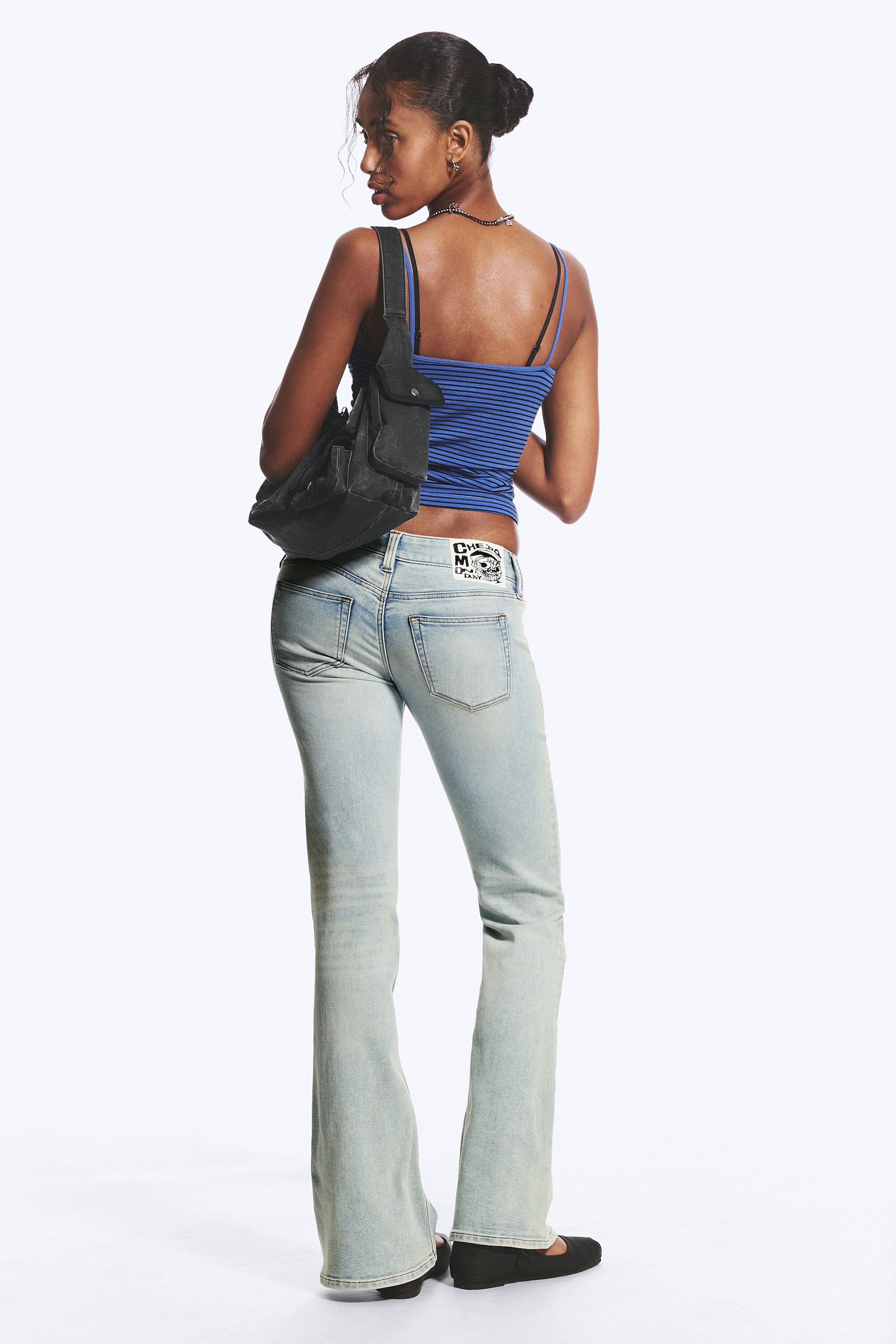Glacier Blue - Hellblau - Booty Bei Low Rise Skinny Bootcut Jeans - 4