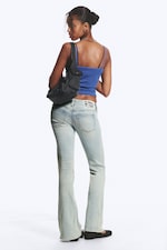 Glacier Blue - Hellblau - Booty Bei Low Rise Skinny Bootcut Jeans - 4