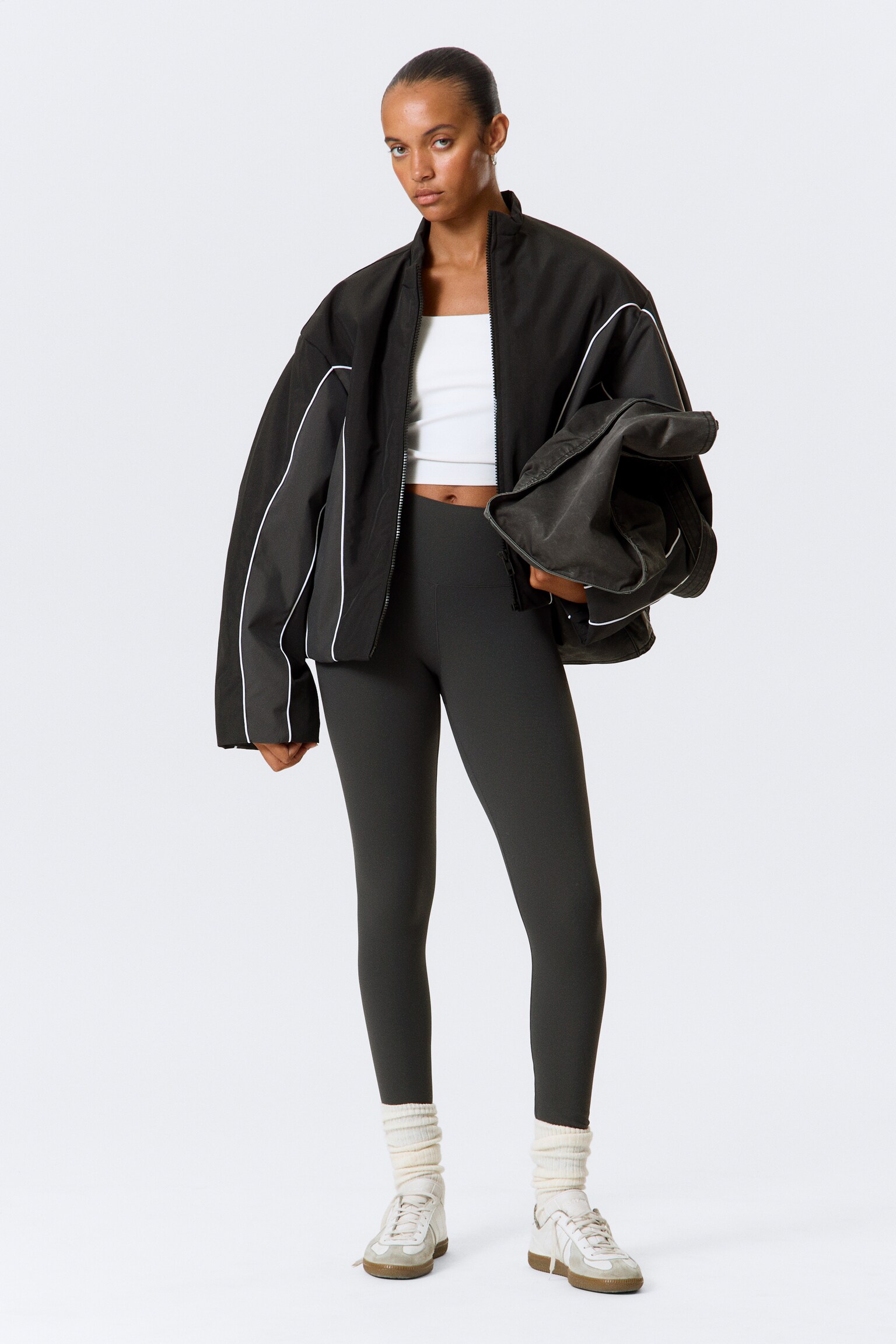 Ψηλόμεσο Κολάν Γυμναστικής - Σκούρο Γκρι/Σκούρο χακί πράσινο/Σκούρο Καφέ/Black/Λευκό - 3