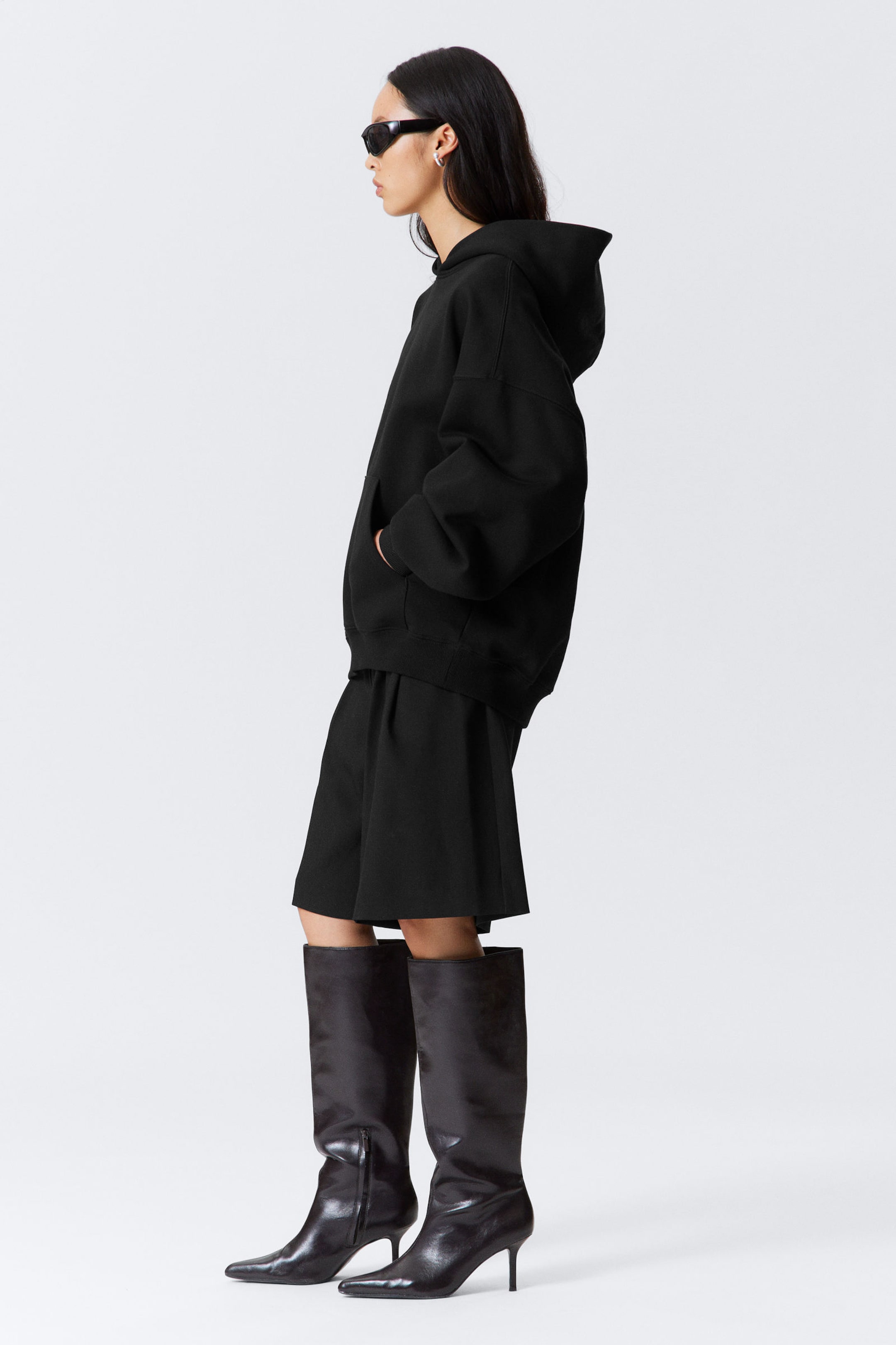 Black - Oversized Heavyweight Hoodie - 2