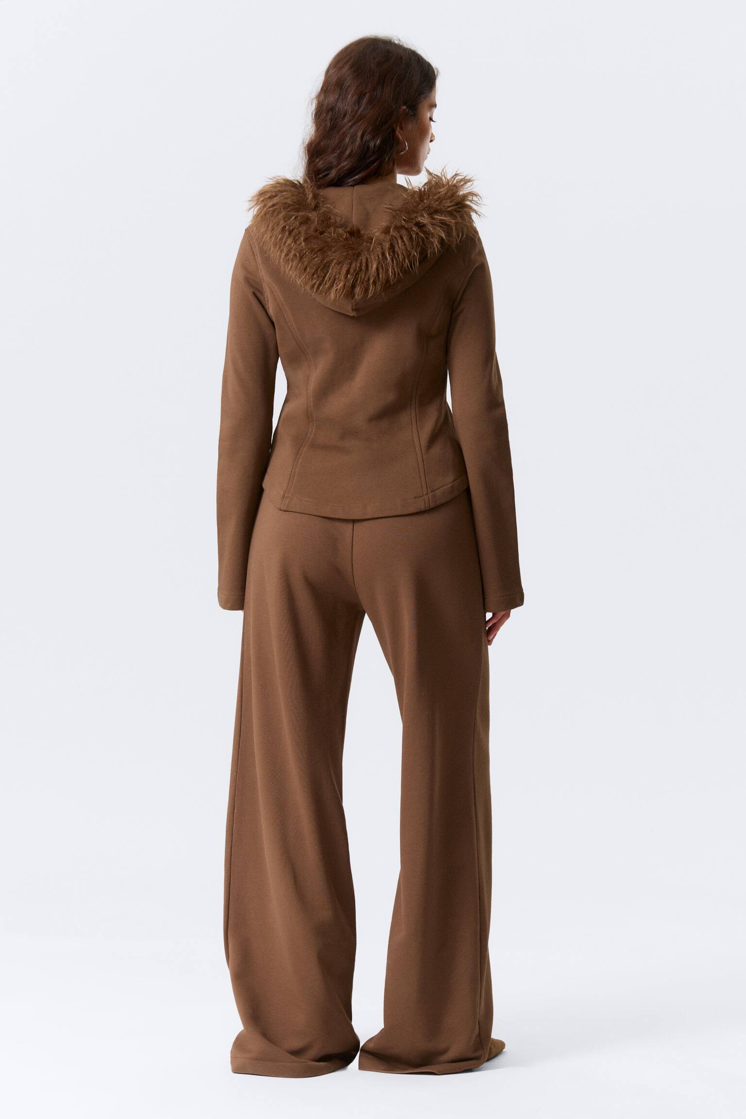 Spodnie dresowe Low Rise Loose Wide Leg - Brązowy - 3