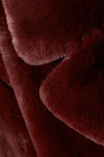 Dark Red - Albin Faux Fur Coat - 1