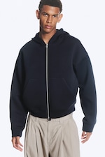 Dark Blue - Simon Scuba Zip Hoodie - 0