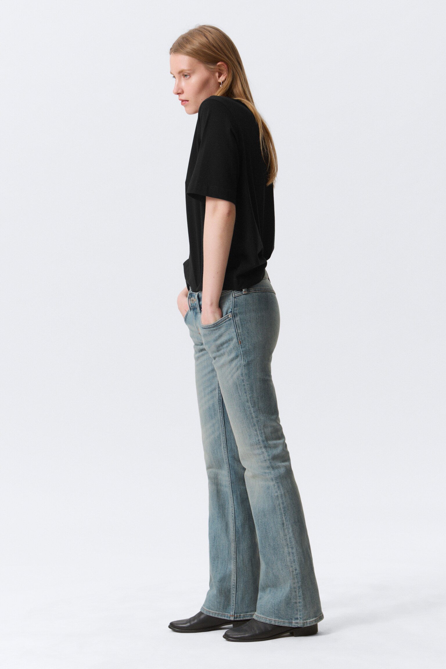 Hour Low Rise Skinny Bootcut Leg Jeans - Gloria Blue - Medium Blue - 1