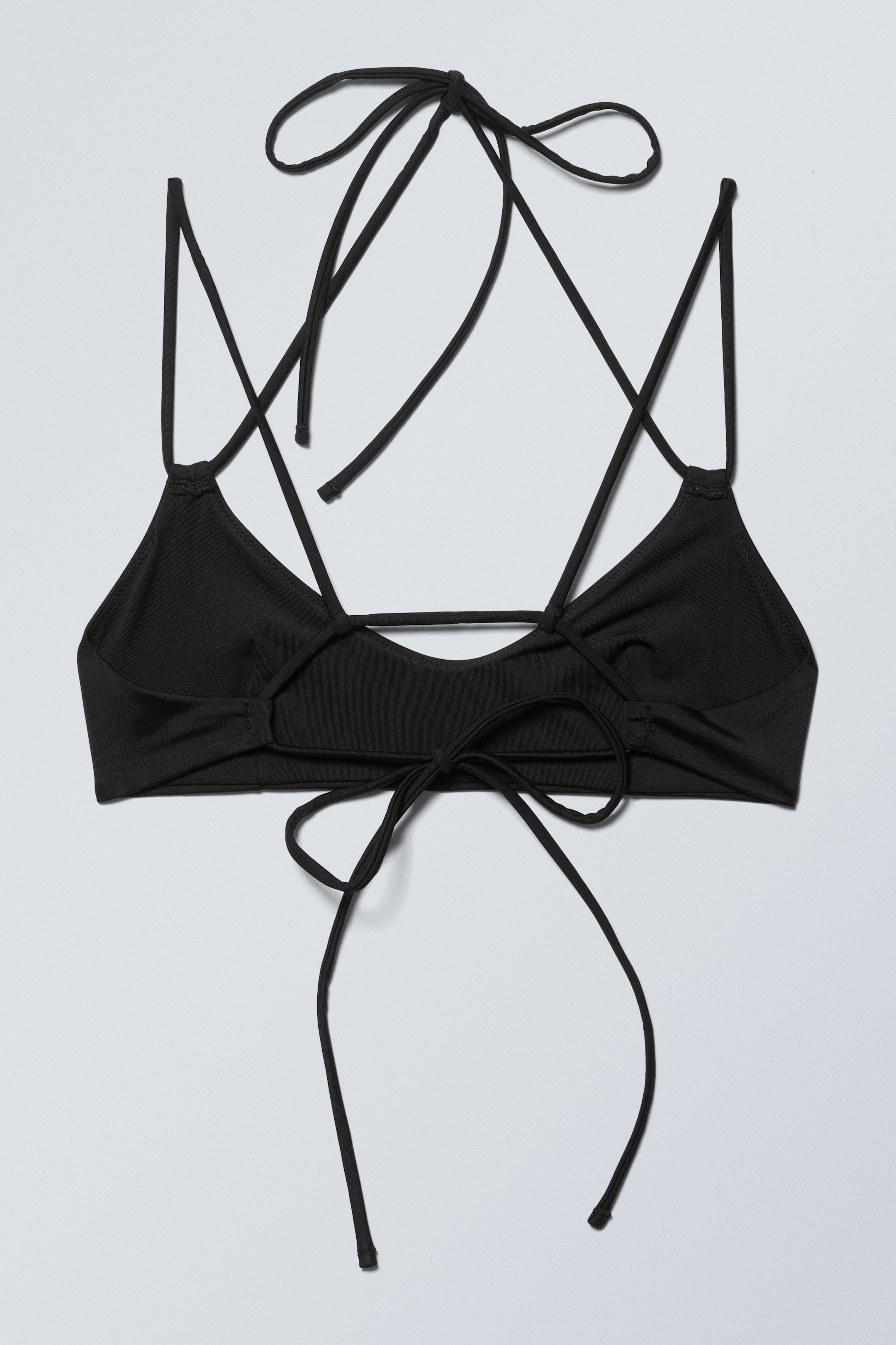 Zobacz większy obraz: Top bikini z wiązaniem na plecach - Czarny - ONA | H&M PL 2