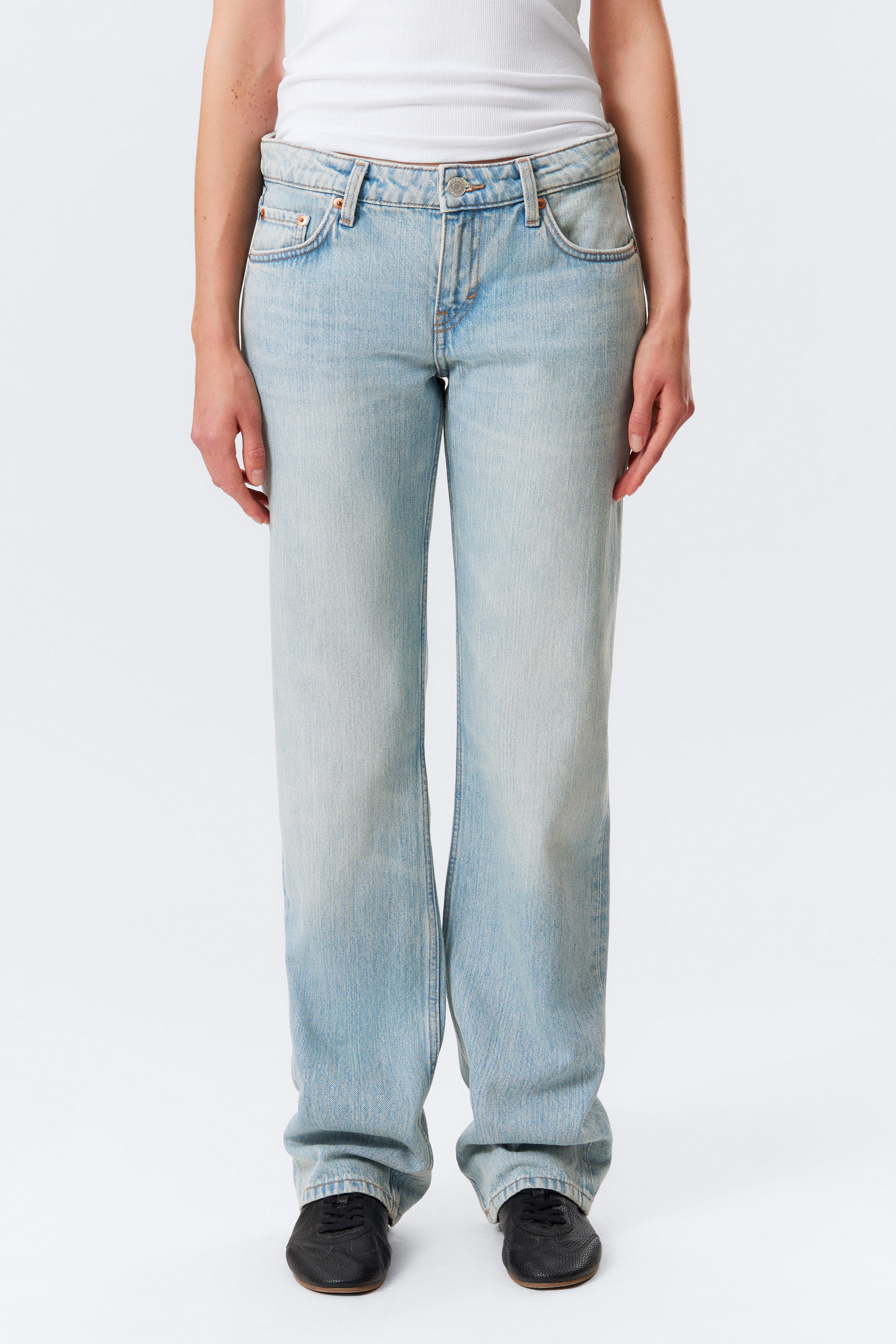 Aeon Blue - Light Blue - Arrow Low Rise Regular Straight Leg Jeans - 2