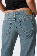 Second Blue – Medium Blue - Arrow Low Rise Regular Straight Leg Jeans - 4