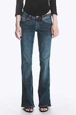 Strobe Blue - Dunkelblau - bambi y2k low waist flared slim zip pocket jeans - 3