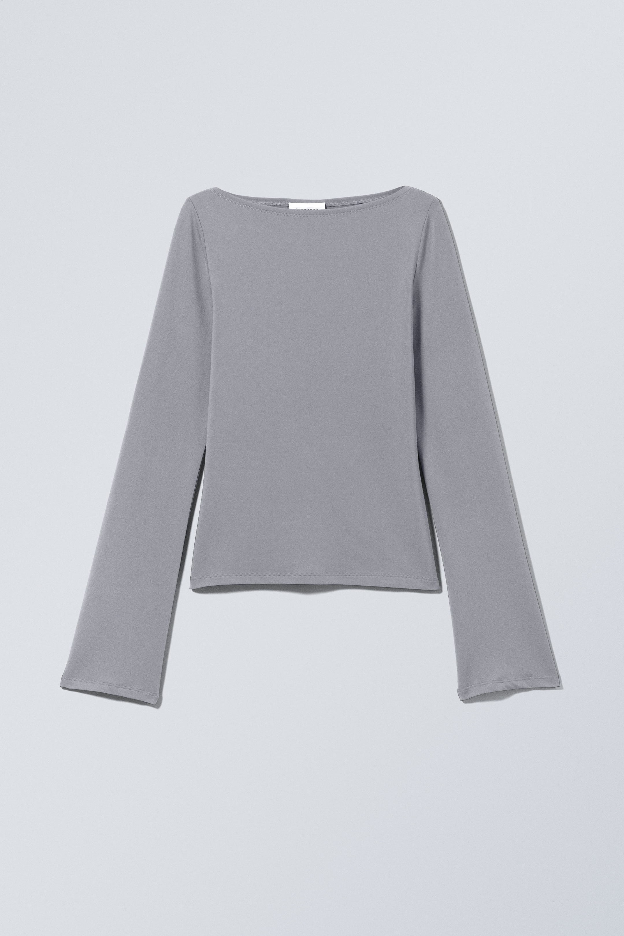 Dunkelgrau - Langarmshirt mit U-Boot-Ausschnitt Annie - 0