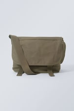 Khaki - Messenger-Bag aus Canvas - 0