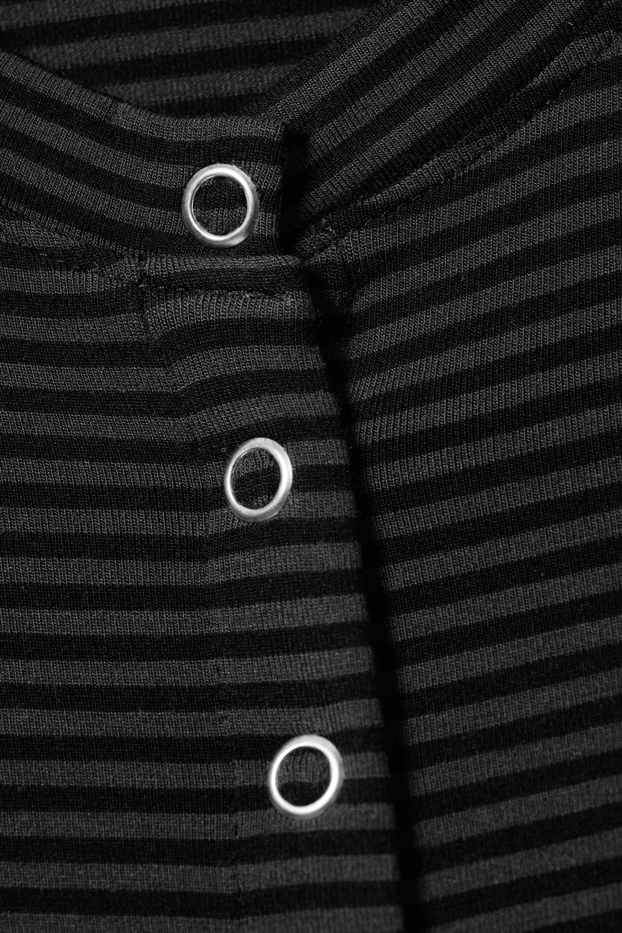 Randig mörkgrå - Slim Long-Sleeved Buttoned Cardigan - 5