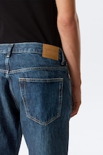 Morning Blue - Bleu foncé - Jean droit décontracté à taille mi-haute Space - 1